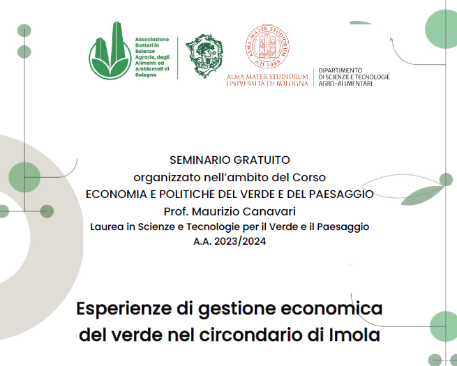 Imola, 29 maggio 2024 – Seminario “Gestione economica del verde nel circondario di Imola”