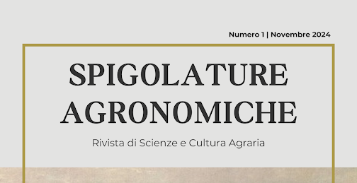 Pubblicata la nuova rivista “Spigolature agronomiche”