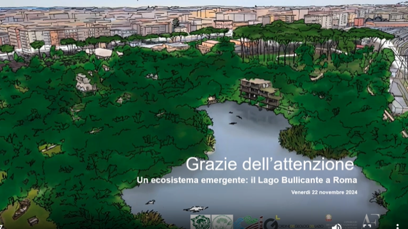 Venerdì Culturale 22.11.2024 “Un ecosistema emergente: il lago Bullicante a Roma” (In co-organizzazione con l’Ordine dei Geologi del Lazio) – PRESENTAZIONI