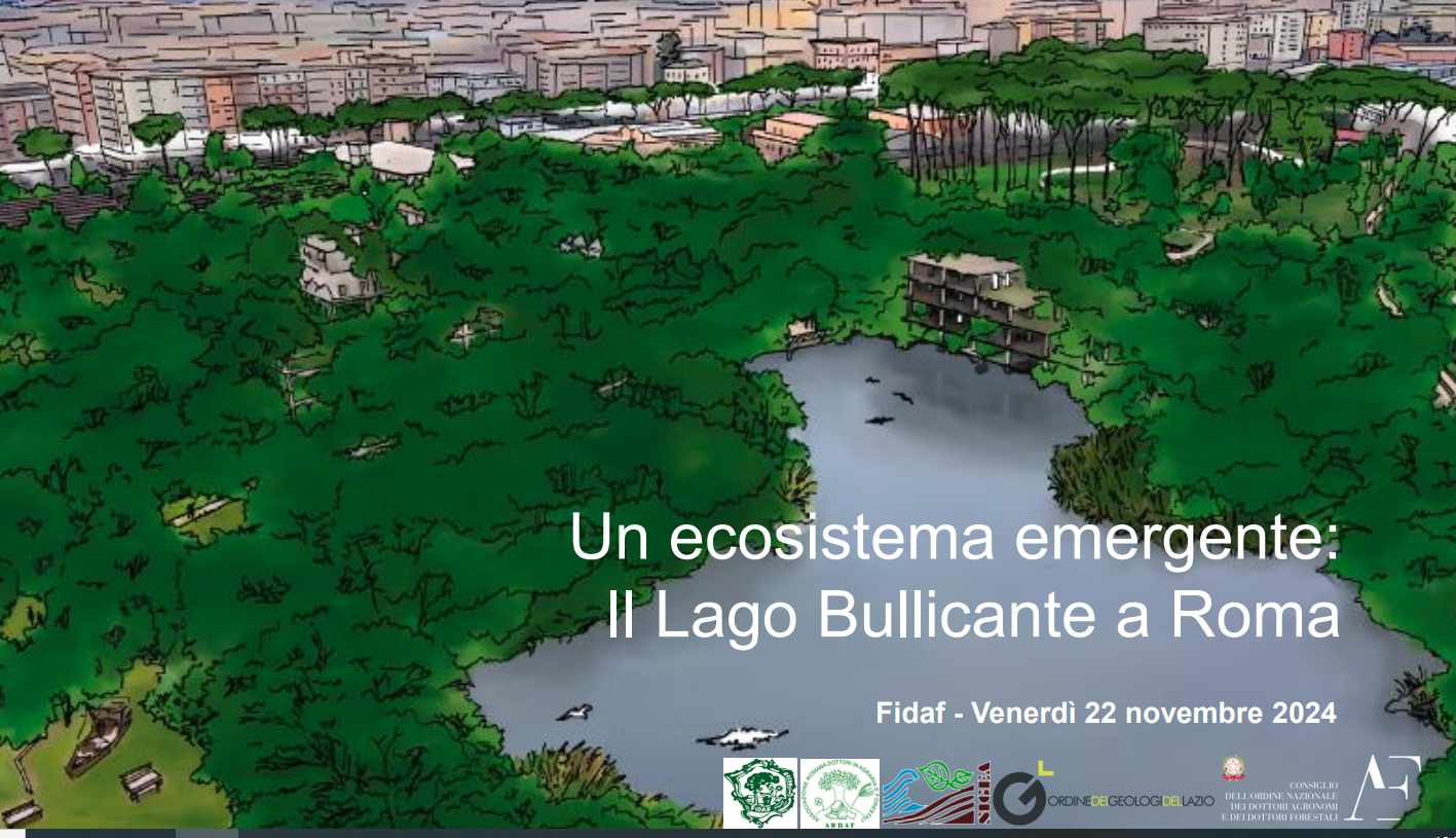 Venerdì Culturale 22.11.2024 “Un ecosistema emergente: il lago Bullicante a Roma” (In co-organizzazione con l’Ordine dei Geologi del Lazio) – PRESENTAZIONI