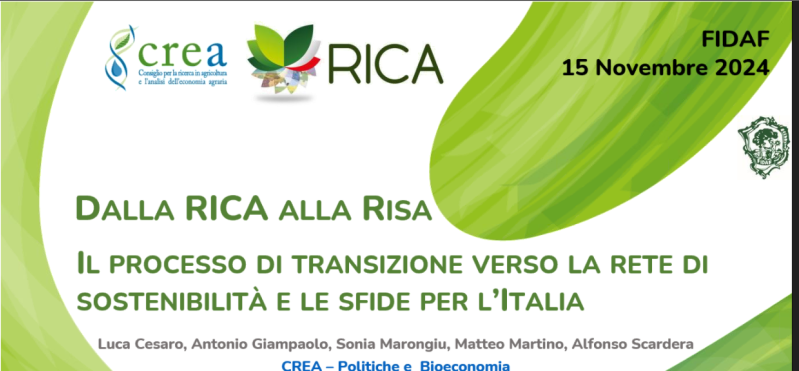 Venerdì Culturale 15.11.2024 “Contabilità delle aziende agricole italiane (RICA-RISA)” – Presentazioni