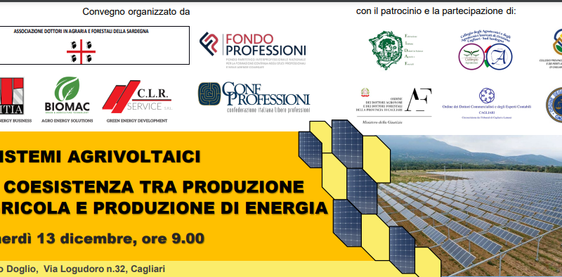 Cagliari, 13 dicembre 2024 – Convegno “I sistemi agrivoltaici. La coesistenza tra produzione agricola e produzione di energia”