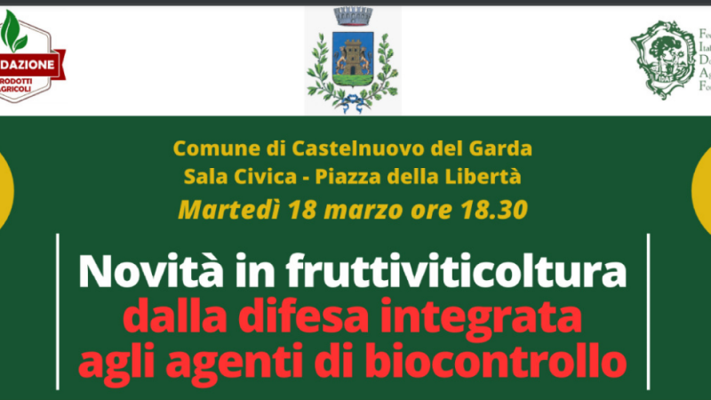 Castelnuovo del Garda (VR), 18 marzo 2025 – Novità in fruttiviticoltura. Dalla difesa integrata agli agenti di biocontrollo.